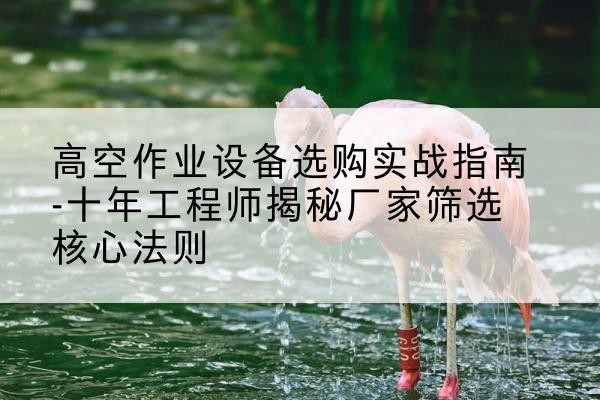 建邺剪叉式升降机厂家-高空作业设备选购实战指南-十年工程师揭秘厂家筛选核心法则